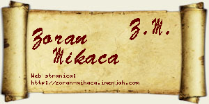 Zoran Mikača vizit kartica
